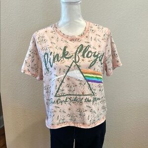 Pink Floyd Pink Short Sleeve Tee with Graphic Design